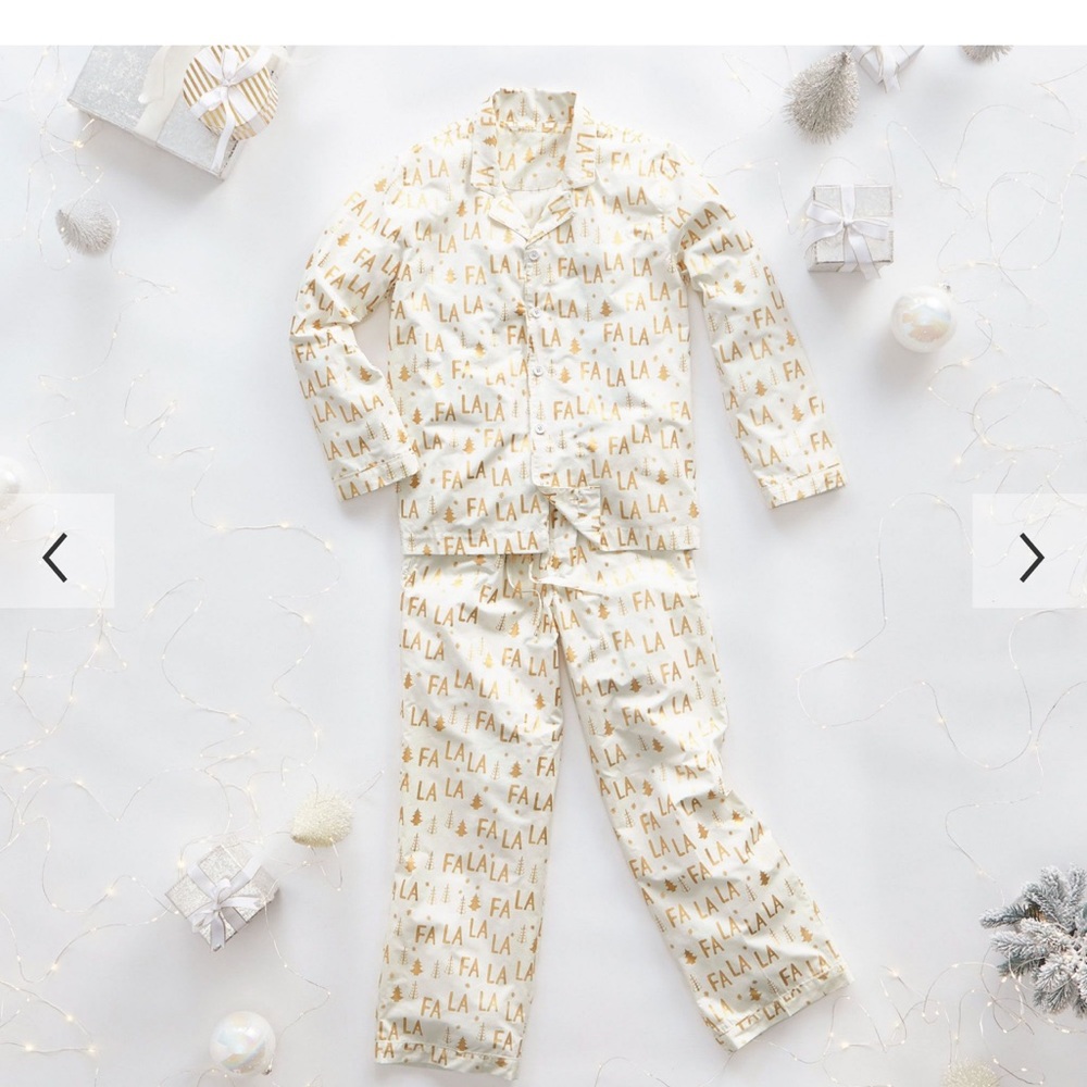 POTTERY BARN TEEN FALALA METALLIC PJ SET NEVER WORN
